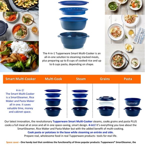 New in Box Tupperware Smart Multi Cooker 4-in-1 microwave cooking solution - Picture 2 of 8